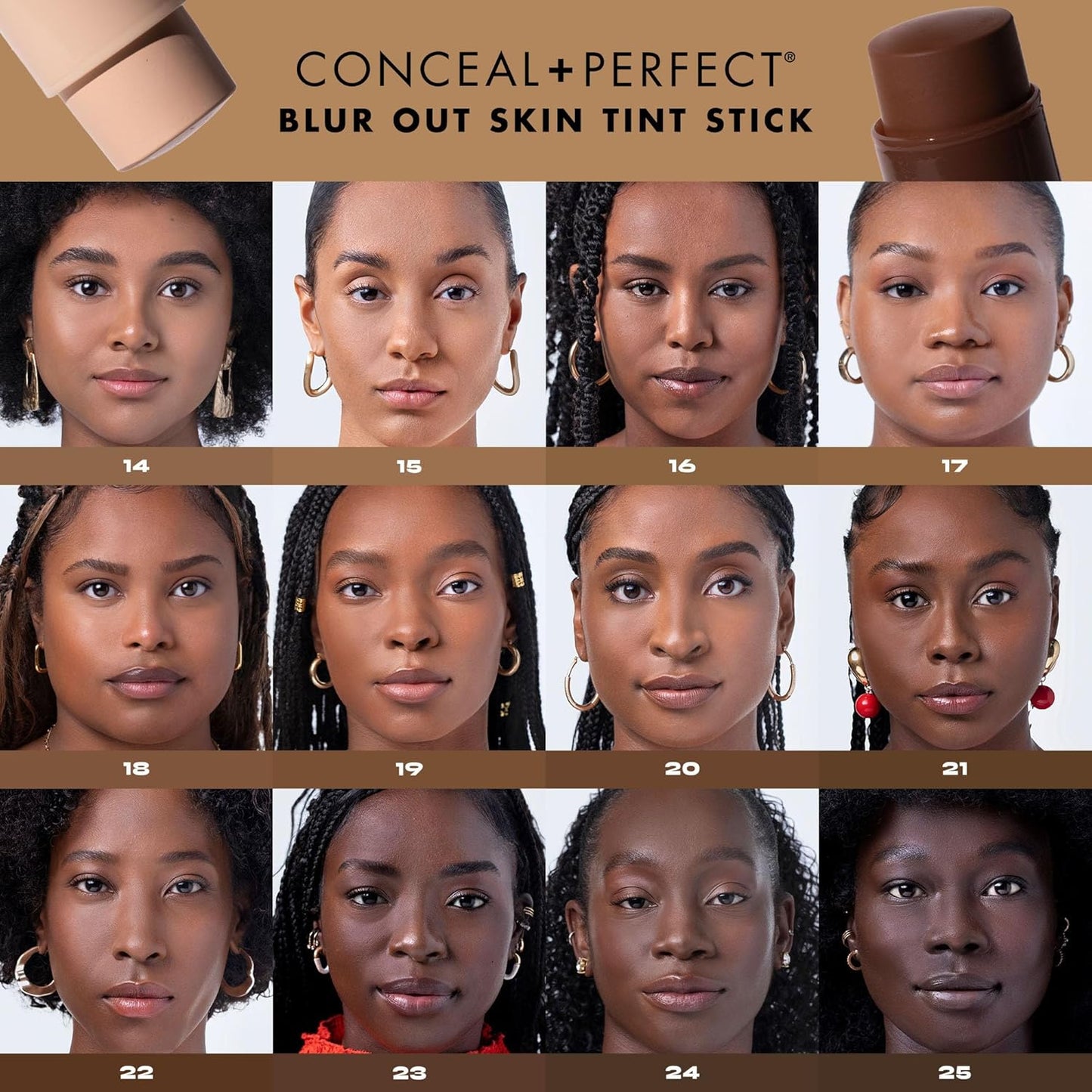 Milani Conceal + Perfect - Skin Tint Stick, Blur Out Tinted Moisturizer Makeup, Shade 21