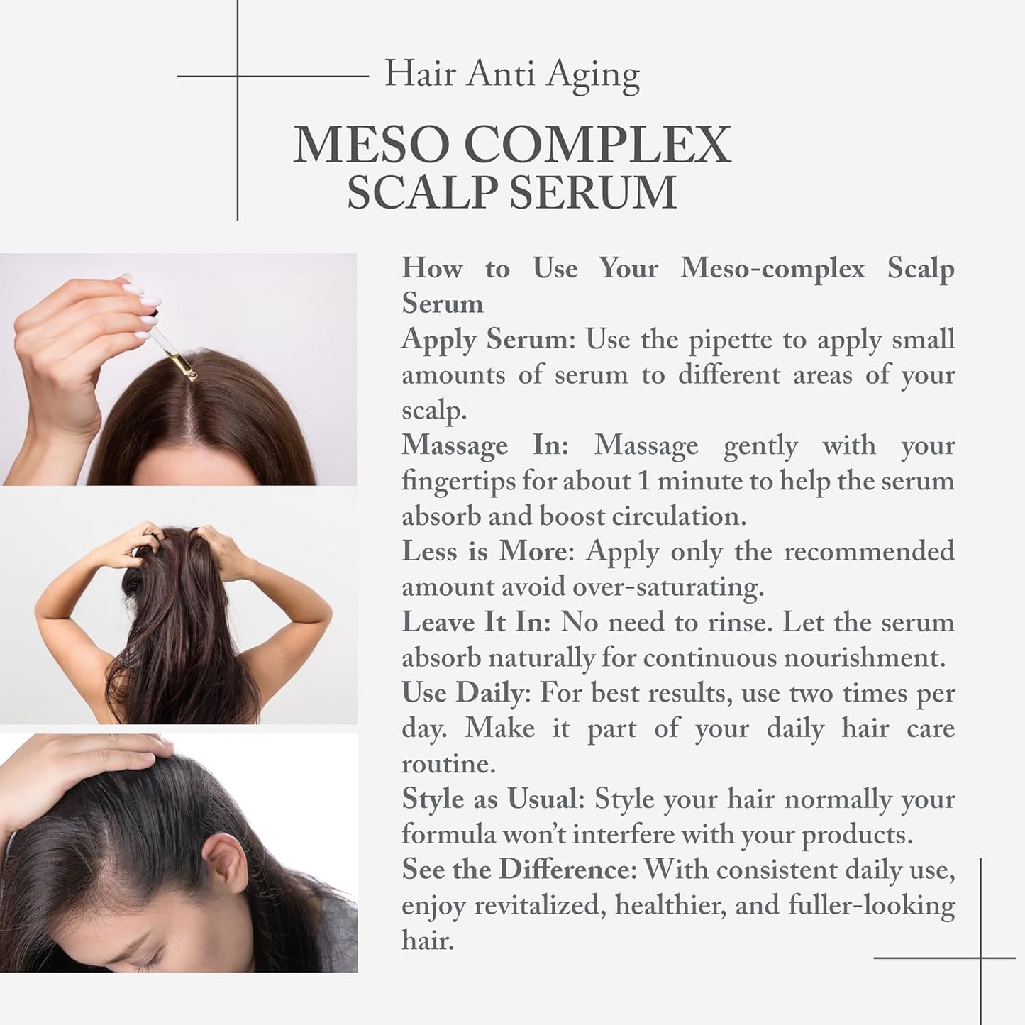 Meso-Complex Scalp and Hair Anti-Aging Serum – Revitalizing Scalp Treatment for Thinning Hair, Supports Fuller, Healthier-Looking Hair, 50 ml