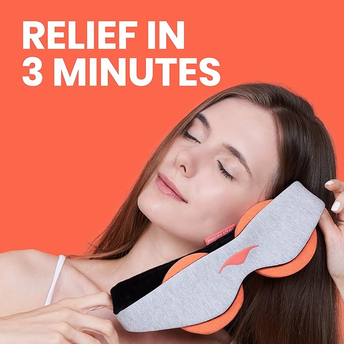 Manta Microwave Warm Sleep Mask - Dry Eye, Sinus & Migraine Relief Zero Pressure Moist Heat Mask for Puffy Eyes, Irritation, Strain Therapy