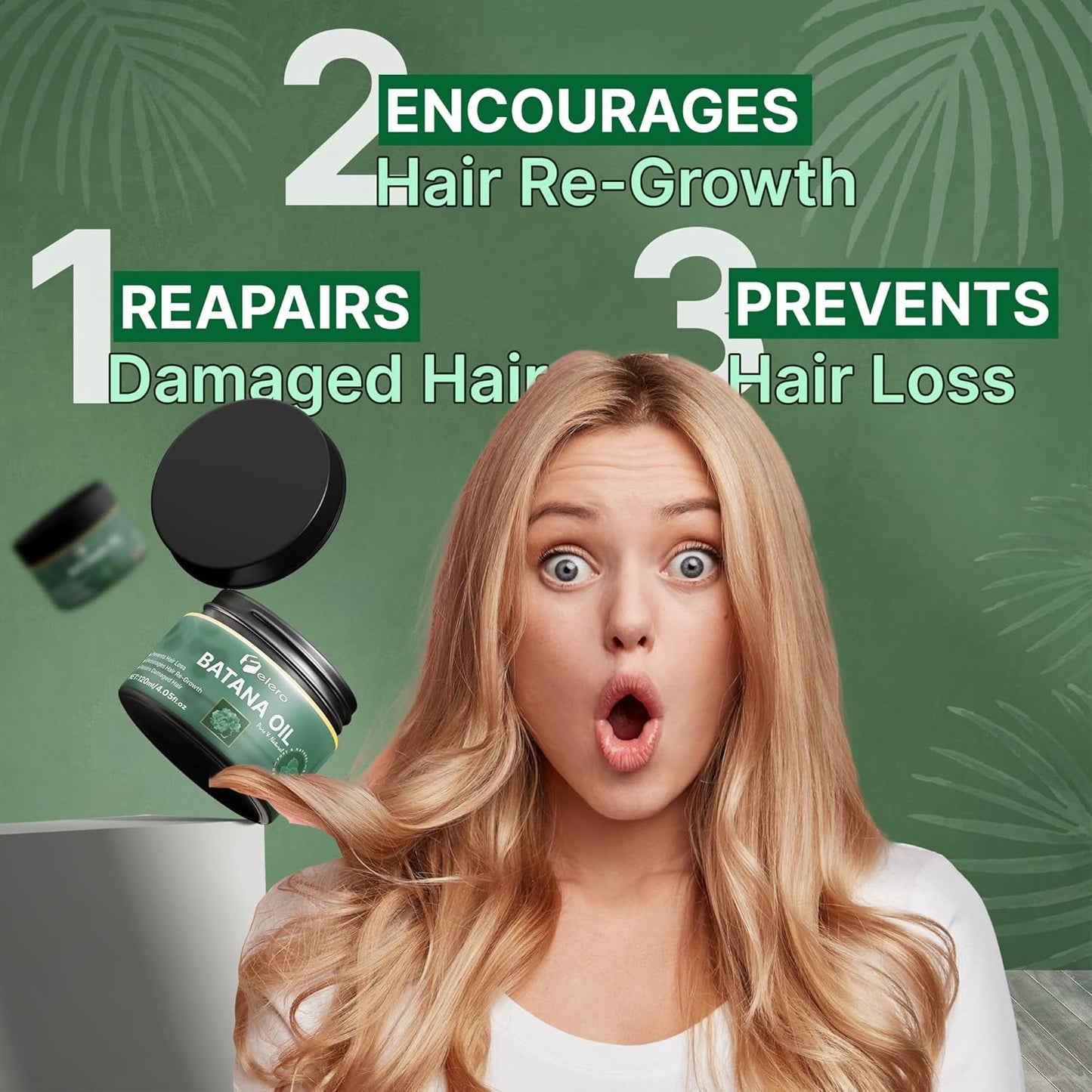 Raw Batana Oil for Hair Growth 4.05 oz - Pure Organic Treatment from Honduras by Dr. Sebi for Thicker, Stronger Hair and Hair Loss Prevention for All Hair Types and Beard Growth by Felero