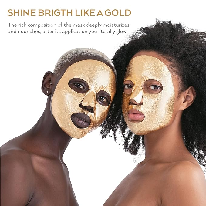 Korean Collagen Face Mask 4 pack - 24K Gold Face Mask Skin Care - Premium Alternative to Korean Sheet Masks - Deep Collagen Mask For Face, Skin - Hydrating Face Masks Skincare - Korean Face Mask Set