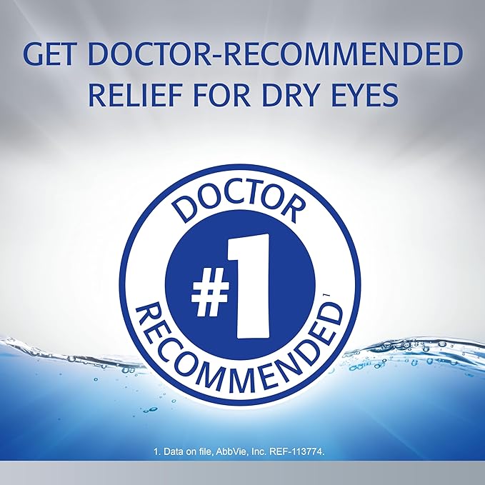 Refresh Optive Advanced Lubricant Eye Drops For Dry Eyes, 0.33 Fl Oz Sterile (2 Count)