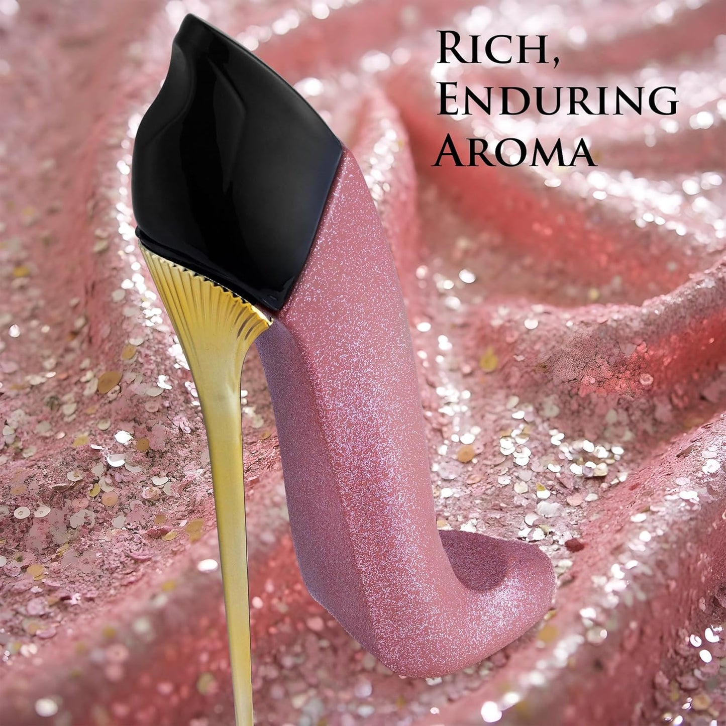 Bad Girl Glitter Edition - Oriental Floral Fragrance For Women - Top Notes of Almond, Coffee, Bergamot & Lemon - Base Scent of Tonka Bean, Cacao, Vanilla, Cashmere & Cinnamon - Elegant 100ml Bottle