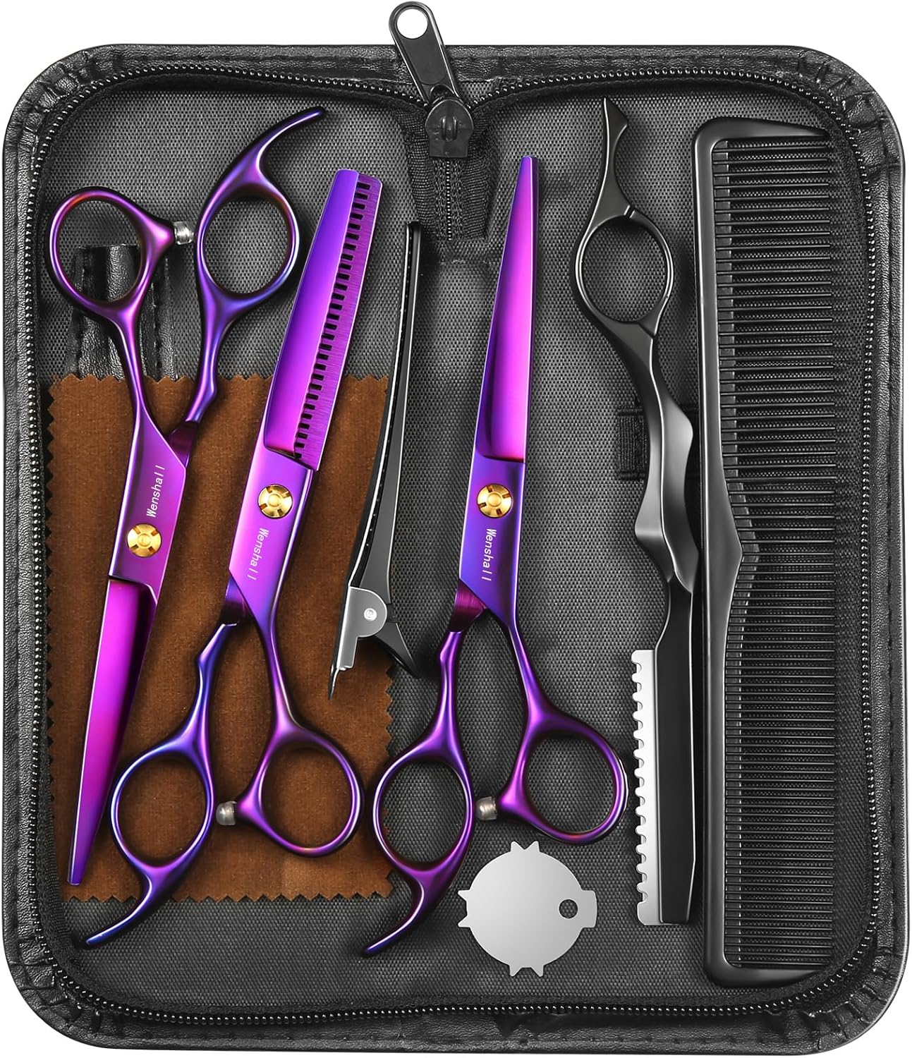 Hair Cutting Scissors Professional 6.89 inch Barber Scissors Multifunctional Salon Thinning Scissors Straight Shears Tools for Mother Father Friends' Christmas Gift