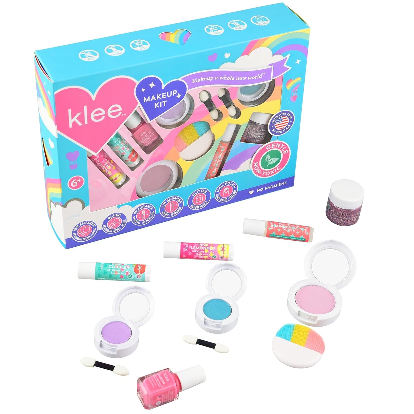 Luna Star Klee Ultimate Makeup Kit. Gentle and Non-Toxic. Kid-Friendly. Made in USA. (Ray of Bliss)