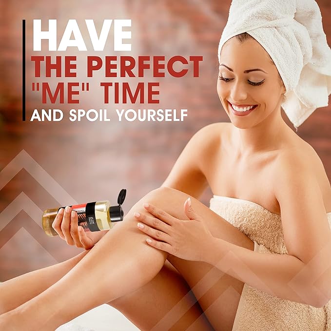 LOVE PLAY Relaxing Massage Oil for Sore Muscles - Vegan Massage and Body Oil for Massage Therapy with Essential Oils 6.76 Fl Oz