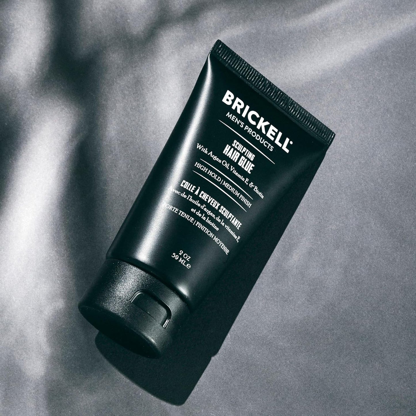 Brickell Men's Hair Styling Sculpting Hair Glue For Men, All Day Lasting Hold for Sculpting and Shaping Hair, 2 Ounce, Scented (2 oz)