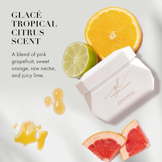 Goldie Locks Ultra Hydrating Signature Hair Mask, Deeply Restores Hydration, Prevents Damage, Protects Color, Reduces Frizz, Strengthens, Moisturizes, Nourishes, Revitalizes Healthy Shine, 6.8 Fl Oz