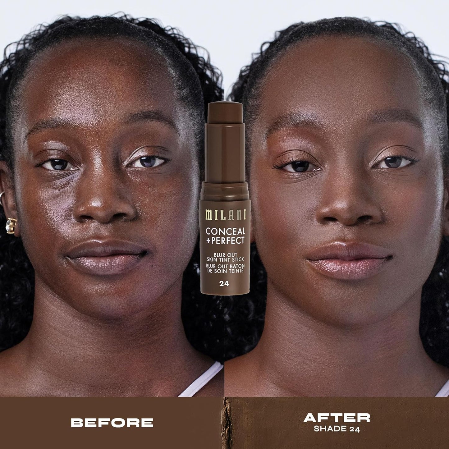 Milani Conceal + Perfect - Skin Tint Stick, Blur Out Tinted Moisturizer Makeup, Shade 24