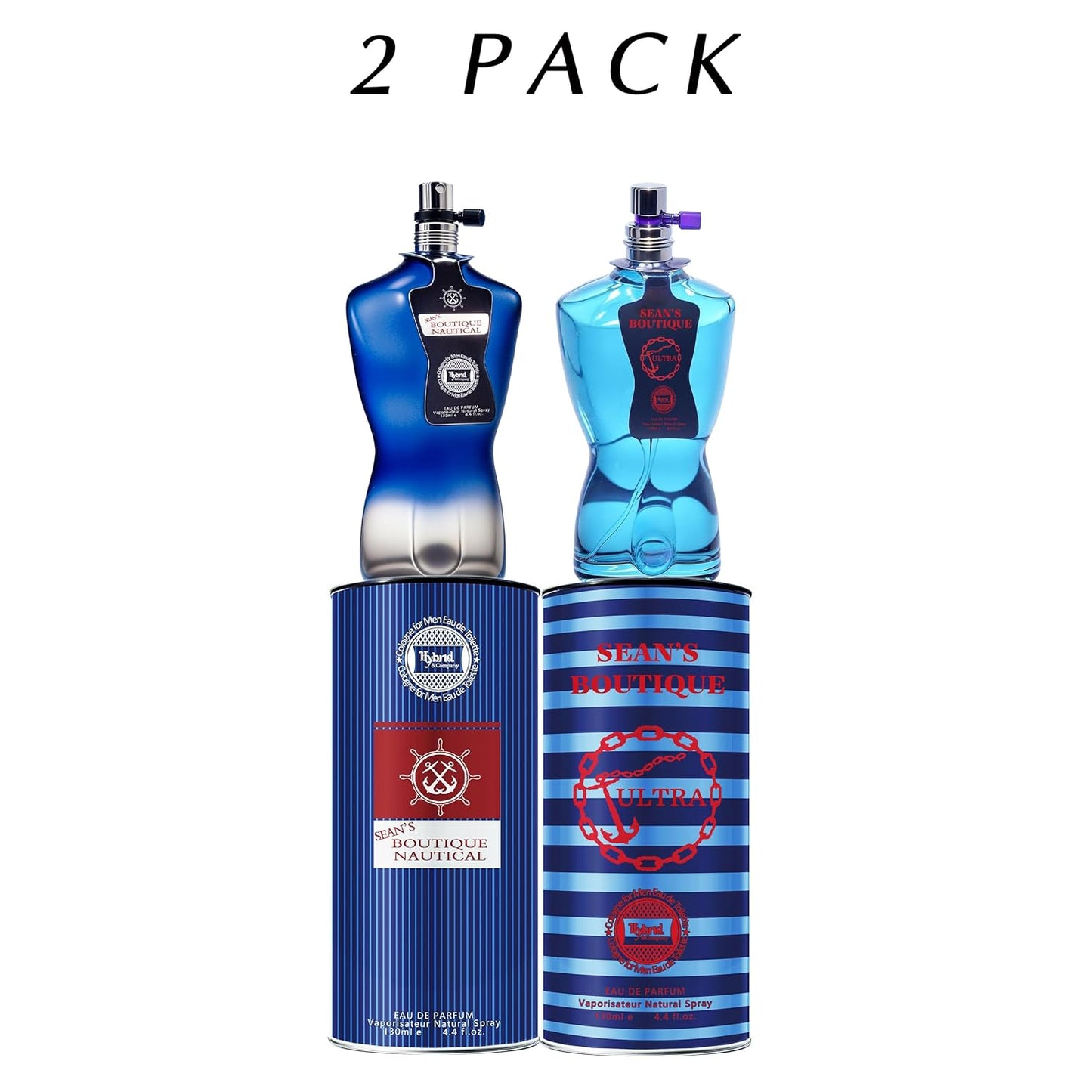 Hybrid & Company Mens 2 Pcs Long-Lasting Perfume Vaporisateur Natural Spray