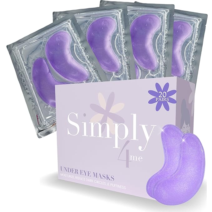 Under Eye Masks (20 Pairs) Collagen & Hyaluronic Acid - Reduce Wrinkles, Dark Circles, Puffy Eyes, Bags, Anti Aging Patches & Face Moisturizer Sensitive Skin Safe- Mothers Day