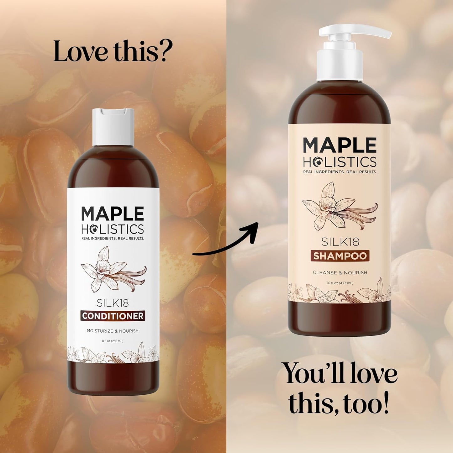 Silk Protein Conditioner for Damaged Hair - Ultra Moisturizing Conditioner for Dry Hair with Deeply Nourishing Shea Butter Argan Oil Green Tea & Aloe - Helps Define Curls & Control Frizz (8 Fl Oz)