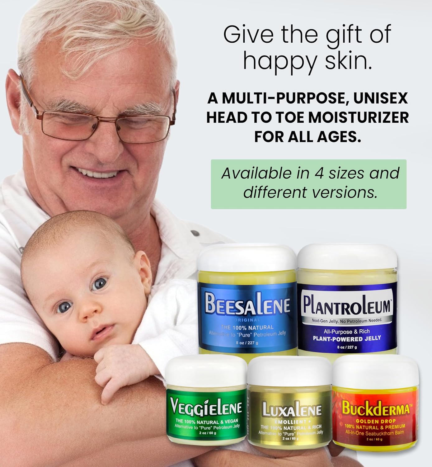 Beesalene Original Unpetroleum - 100% Natural & Hypoallergenic Alternative to Petroleum Jelly - Lips, Hands, Baby, Makeup Remover and More (2 Ounce)