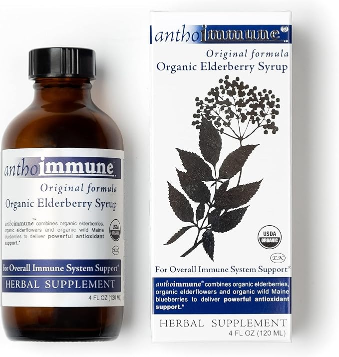 Maine Medicinals Organic Elderberry Syrup Immune 4 floz (24 Servings)