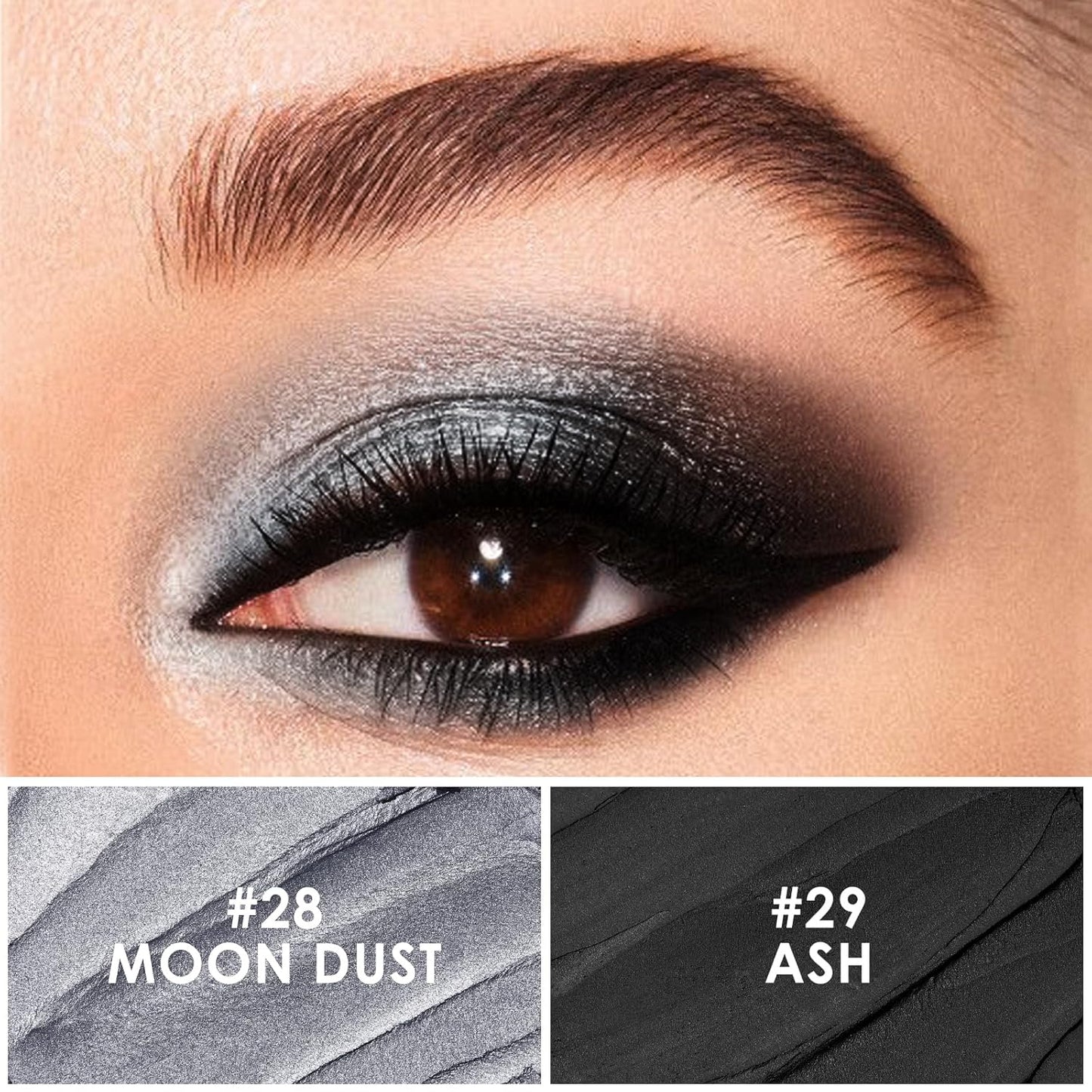 FOCALLURE 2 Pcs Cream Eyeshadow Stick,Brightener Eyeshadow Pencil Crayon,Highlighter Eye Shadow Stick Sets with Crease-proof Formula,Long Lasting Waterproof Eye Shadow Make Up,Smoky-night