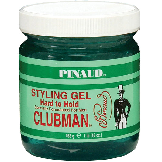 Clubman Pinaud Hair Styling Gel - Hard to Hold & High Shine Hair Gel for Men, Alcohol-Free Formula, Men's Grooming, 16 oz