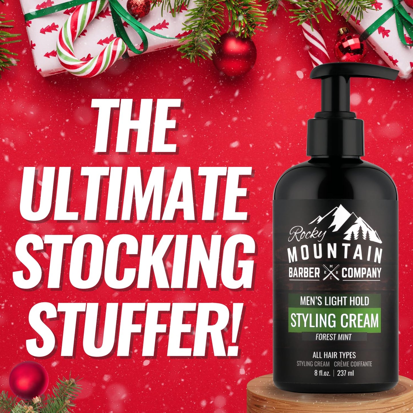 Rocky Mountain Barber Company Styling Hair Cream, White