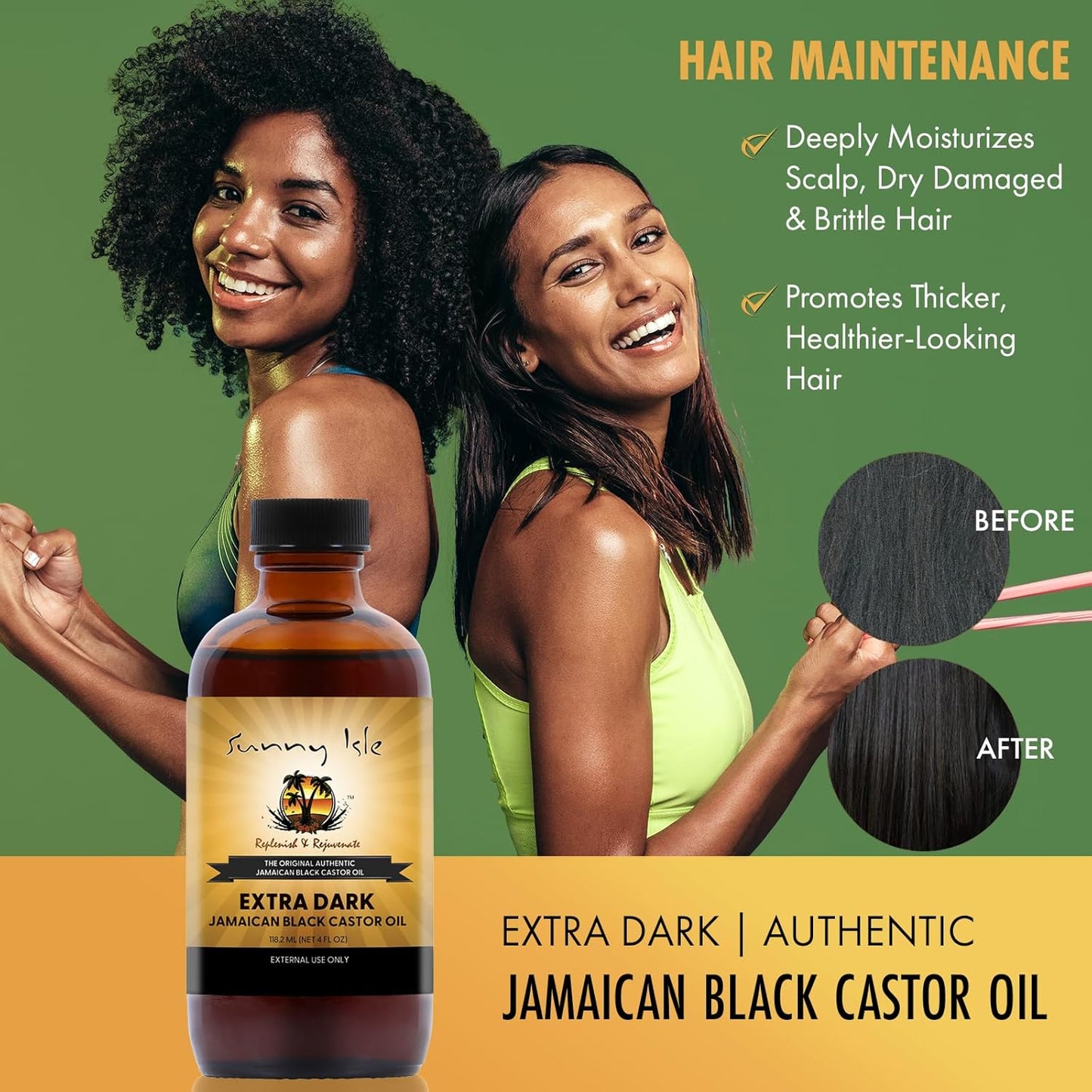 Sunny Isle Jamaican Black Castor Oil Extra Dark, 4 Fl Oz