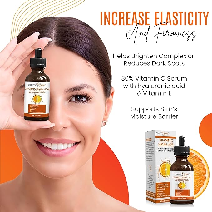 30% Vitamin C Serum for Face - Natural & Organic Anti Wrinkle & Skin Rejuvenator Moisturizer with Hyaluronic Acid & Vitamin E - Powerful Anti Aging Serum - Age-Defying Beauty Regimen- 1FL OZ