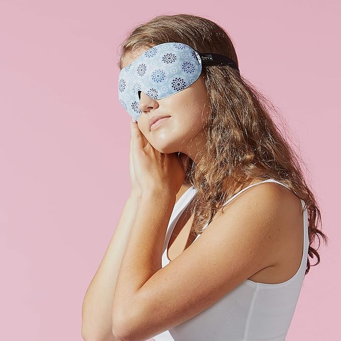 Bucky 40 Blinks No Pressure Eye Mask for Travel & Sleep, Starling Blue, One Size