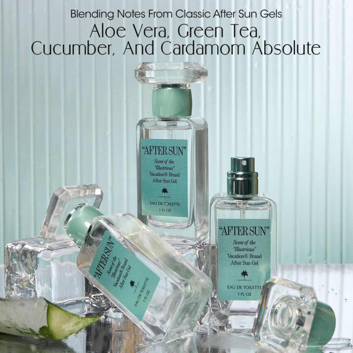 "AFTER SUN" Eau de Toilette by Vacation Sunscreen, Blends Notes of Classic Aloe Vera Gels, Fresh Tropical Perfume for Women & Men, Scent of Summer Nights, Travel Size, 1 Fl. Oz.