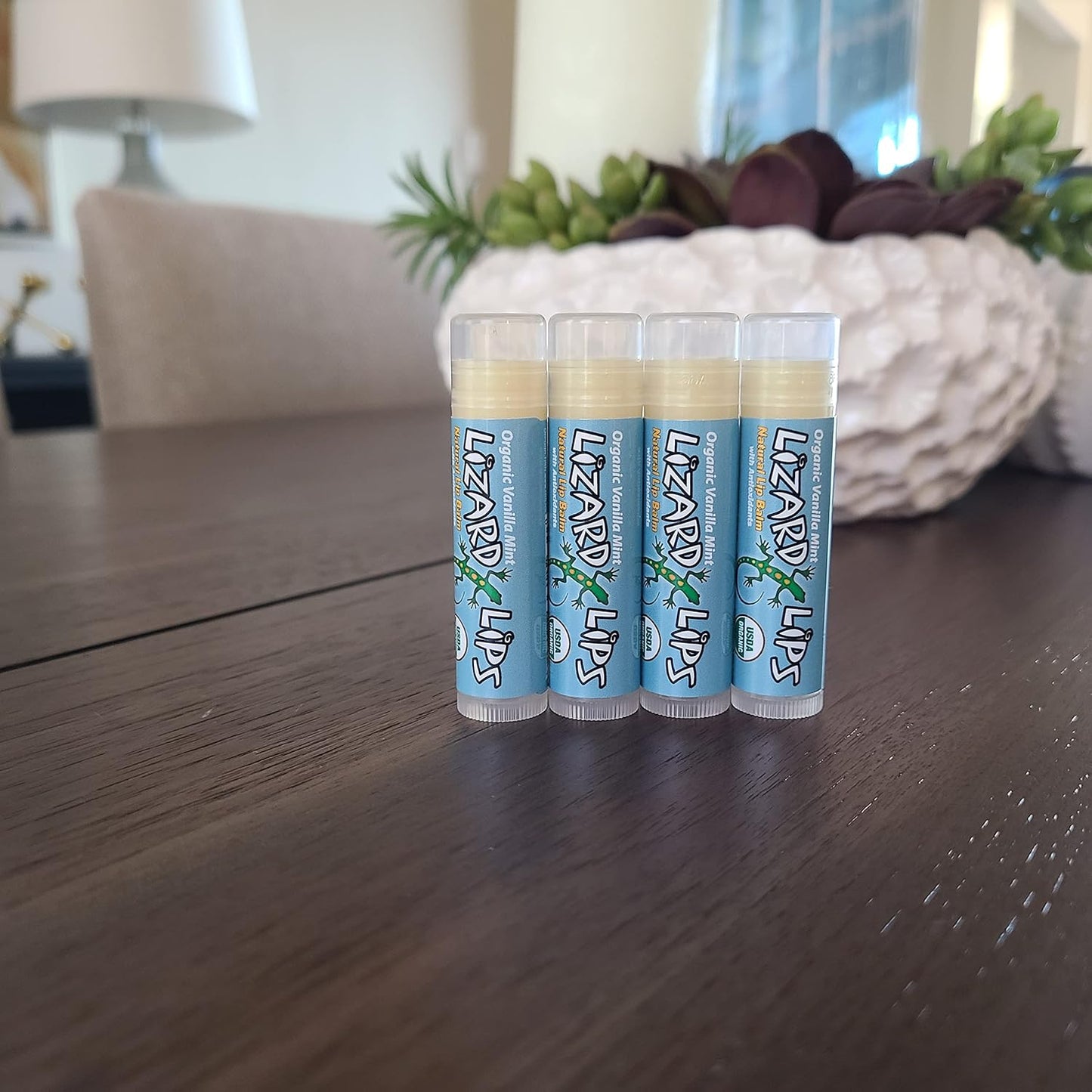 Lizard Lips USDA Certified Organic Lip Balm (Vanilla Mint)