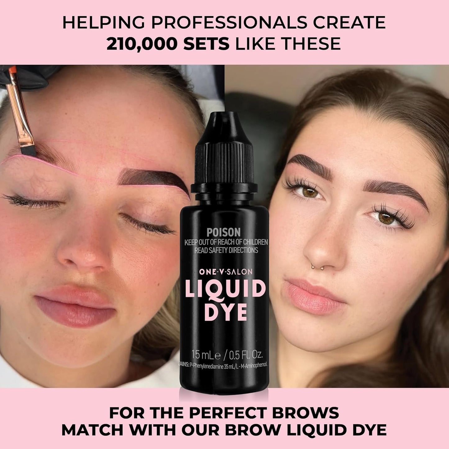 One V Salon Essential Lash Lift & Brow Lamination Professional Kit – Instant Lift for Lashes & Brows – Vegan, Long-Lasting, Lash and Brow Lift Kit with Sachets, Tools (Multicolor-3)