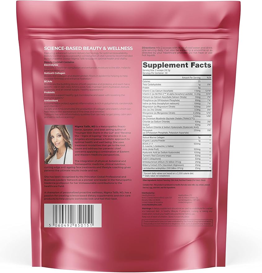 Beauty Cocktail Collagen Powder (Pouch) | Science-Based Beauty and Wellness | Powerful Combo of Vital Nutrients to Support Optimal Health and Vitality | 30 Servings | Net Wt. 11.3 oz/321 g