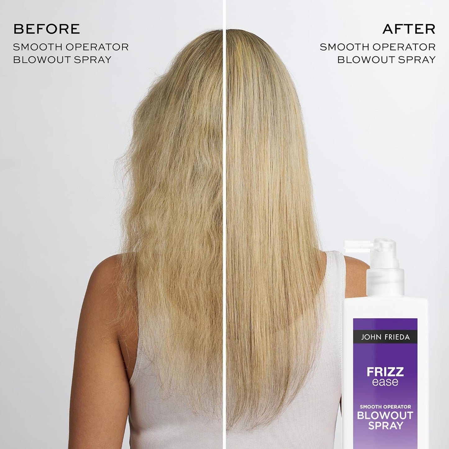 John Frieda Frizz Ease Smooth Operator Blowout Spray, Anti-Humidity, Hair Gloss, Heat Protection Spray for Hair, 6.77 Oz