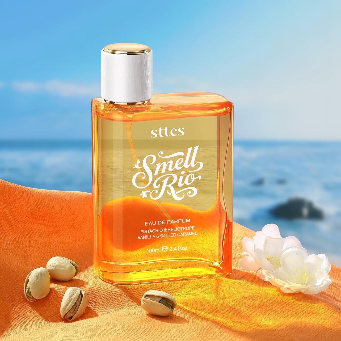 Sttes Perfume 02# (Original 602 Irresistible Sunshine)– Long-Lasting Hair Perfume for Women with Vanilla, Salted Caramel & Gourmet Notes – Sweet Scentual Fragrance Eau de Parfum 100ml (3.4 fl oz)