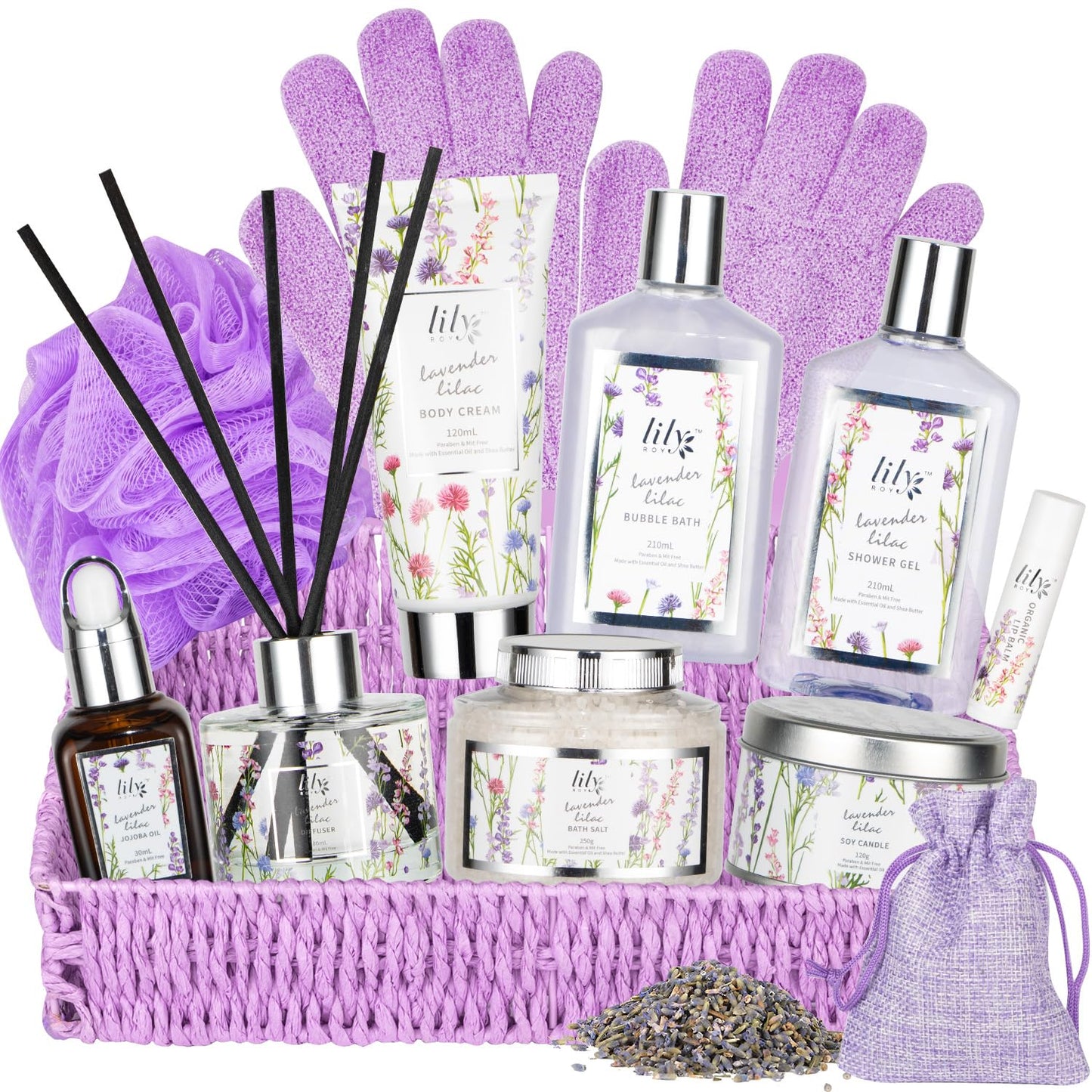 Christmas Gift Basket Set for Women - Ultimate 14-Piece Bath & Body Gift Set, Spa Gift Basket, Bath Collection | Birthday Gift, Mothers Day Gifts for Mom, Perfect Present for Her & Mom All Occasions