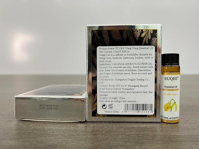 Ylang Ylang Essential Oil 10 ml Premium Ylang Ylang Oil Pure Essential Oil Great for Diffusers, Aromatherapy, DIY Soap - 0.33 Fl. oz