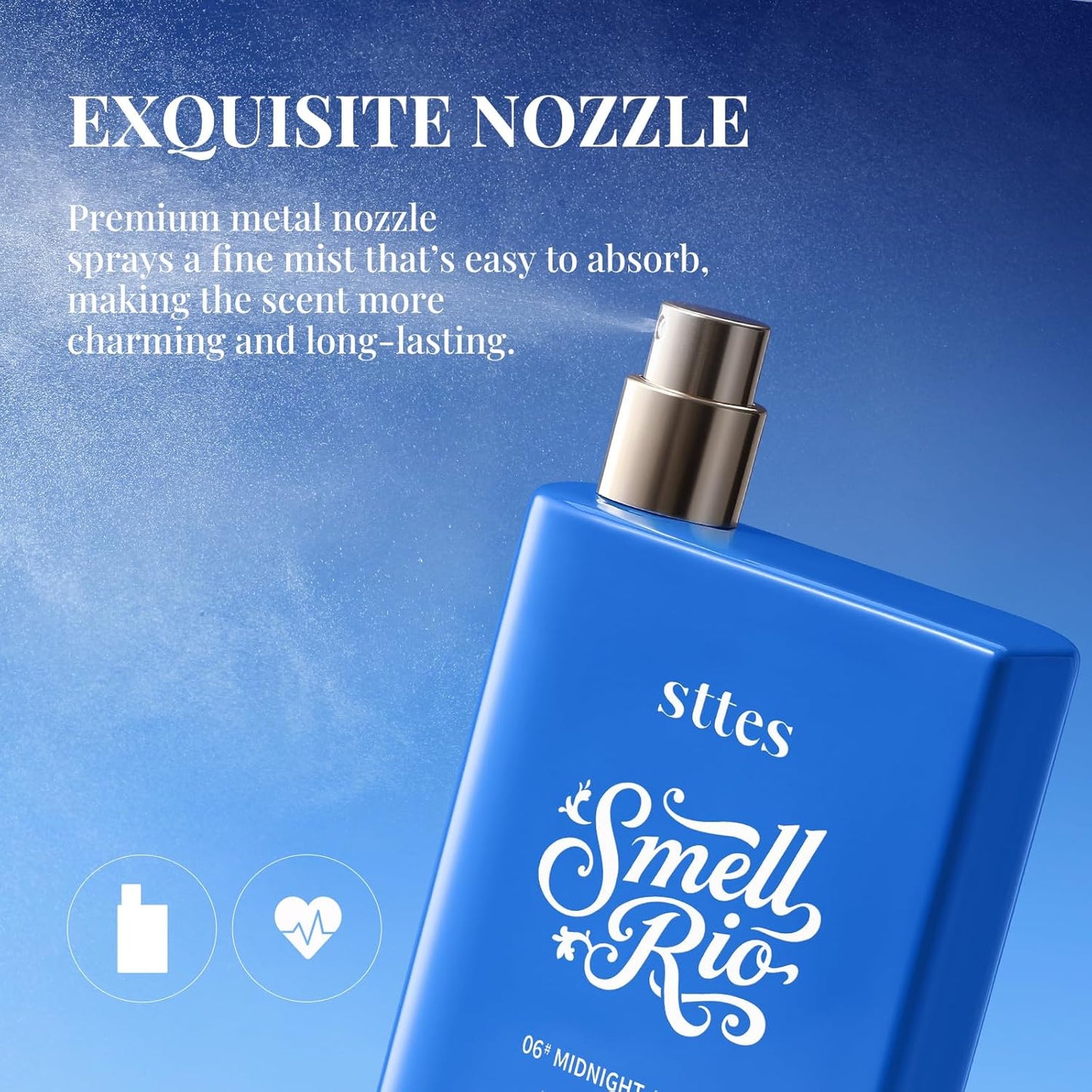 Sttes Perfume 06# (Original 706) – Perfume for Women – Long-Lasting Hair Black Currant, Jasmine & Vanilla Notes – Elegant Scentual Fragrance Eau de Parfum 100ml (3.4 fl oz) – Midnight Jasmine