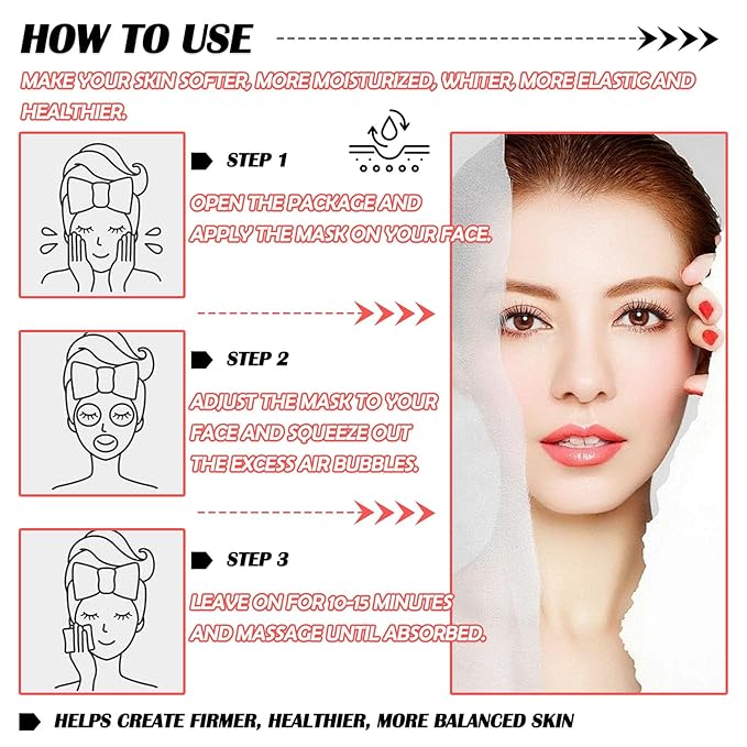 20 Pcs Facial Sheet Mask Combo,Hydrating Face Mask,Easy to Use,Moisturizing Daily Sheet Mask