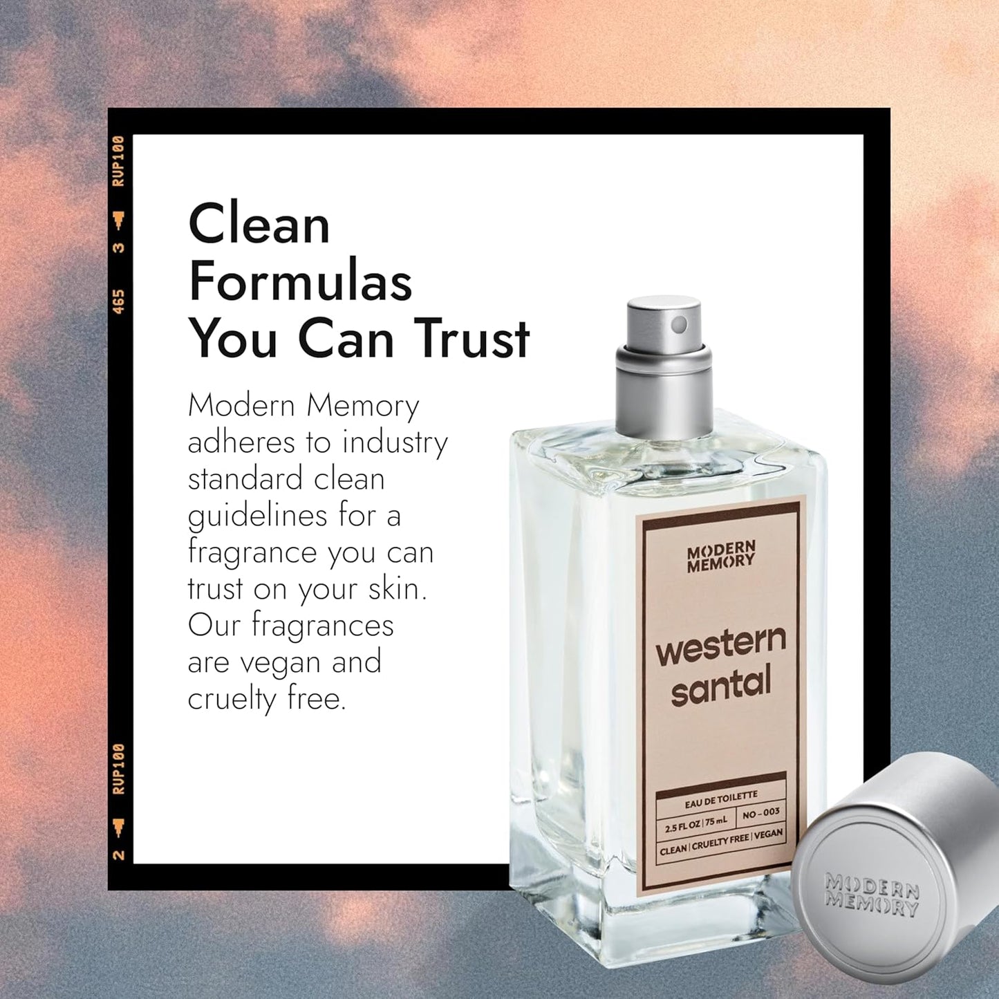 Modern Memory Western Santal Eau de Toilette for Men, 2.5 fl oz - Notes of Spicy Cardamom, Wild Musk & Rich Sandalwood