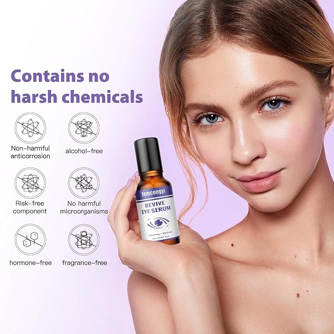 Eye Face Serum, Firming Anti-Wrinkle Serum, Reduces Eye Bags, Dark Circles, with Vitamin E, Helps Anti-Aging Eye Serum, 0.7 oz