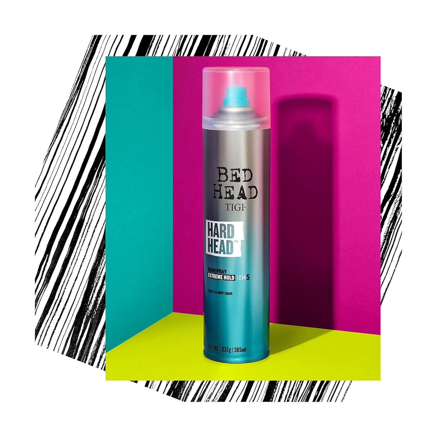 TIGI Bed Head Hard Head Hair Spray – Extra Strong Hold for All Day Style and All Hair Types, 11.7 oz, 2 Pack