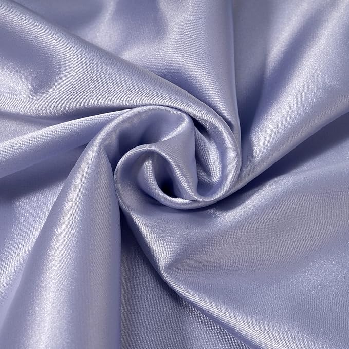 Vegan Silk Sleep Set, Silky Pillowcase with Large Scrunchie and Eye Mask for Hair and Skin, Self Care Essential Satin Night Routine Kit (Purple Color)