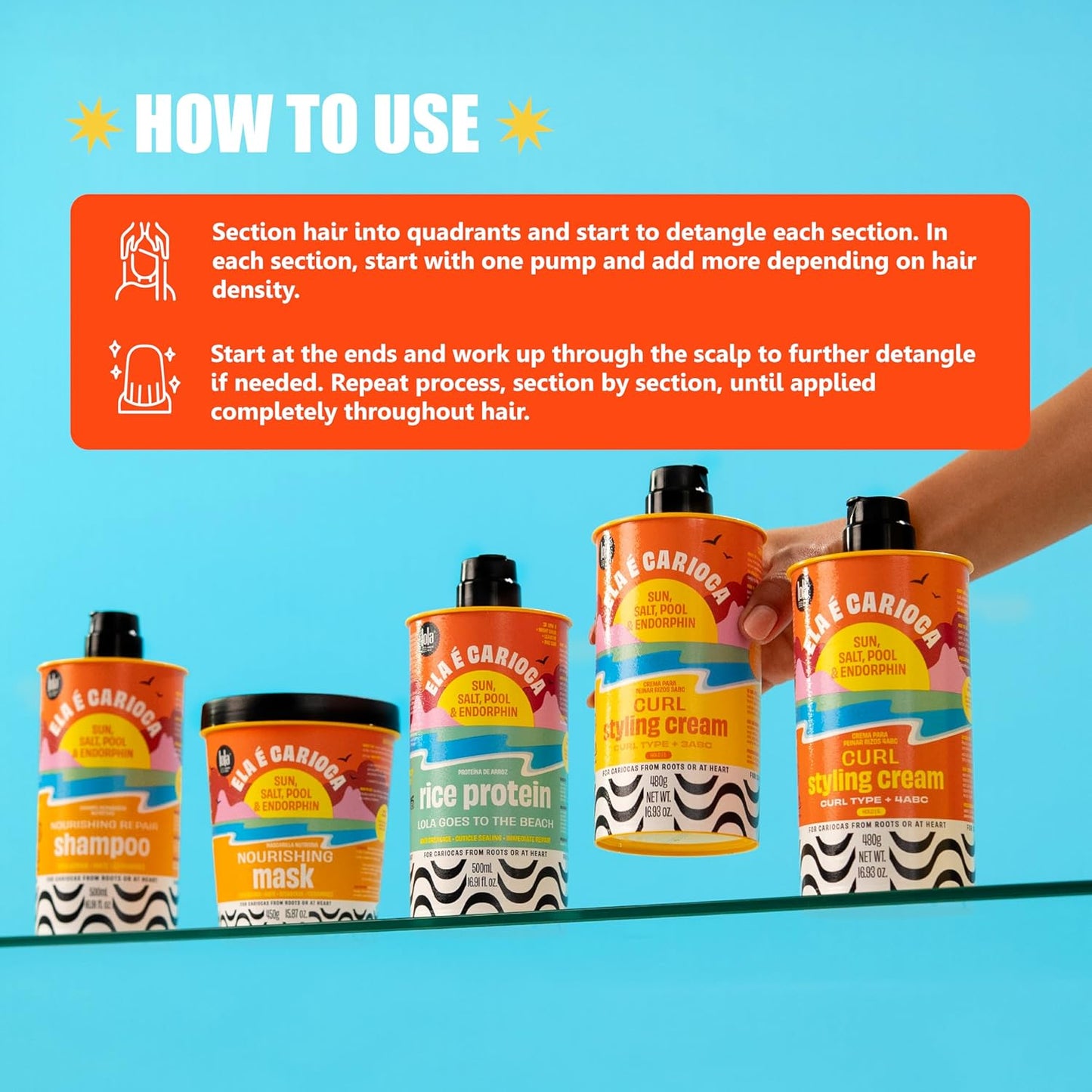 Lola From Rio - Ela E Carioca - 3ABC Curl-Defining Cream, Boost hydration, Minimize Frizz, Provide Soft, Flexible Control for 3ABC Curl Type 17.64 Fl Oz