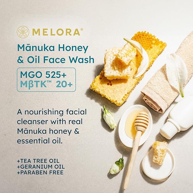 Manuka Honey Face Wash (5 Oz), Daily Skin Care Facial Cleanser & Makeup Remover with Manuka Honey & Oil for Dry or Sensitive Skin - Anti-Aging Face Wash for Women & Men