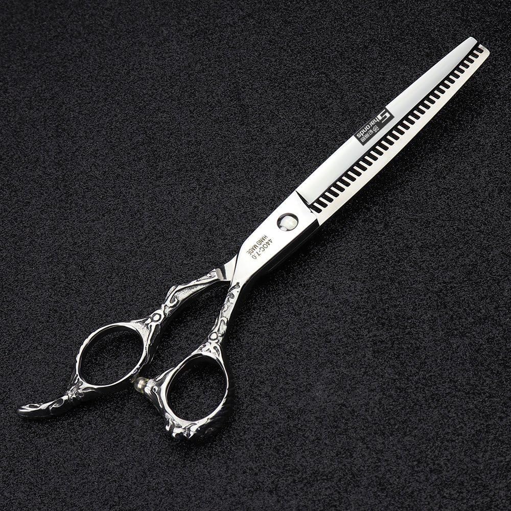 6/7/8 Inch Professional Hair Clippers, Japan 440C Cobalt Alloy Hair Clippers, Hair Clipper for Weight Loss (7 Inch Thin Scissors-AA)