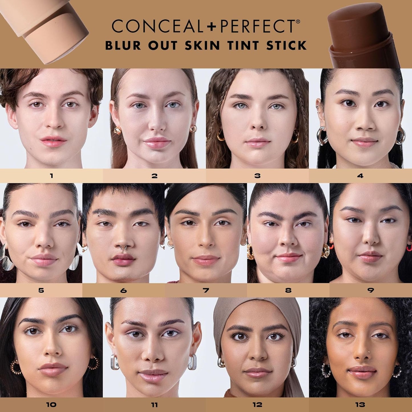 Milani Conceal + Perfect - Skin Tint Stick, Blur Out Tinted Moisturizer Makeup, Shade 04