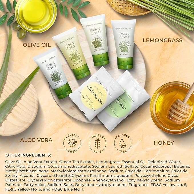 Amenity & Accessory Kit | 1 oz Shampoo, Conditioner, Lotion, Body Wash, Body Bar, Cleansing Bar, Shave & Dental Sets, Make-Up Wipes, Vanity Kit | 1 Set per Case