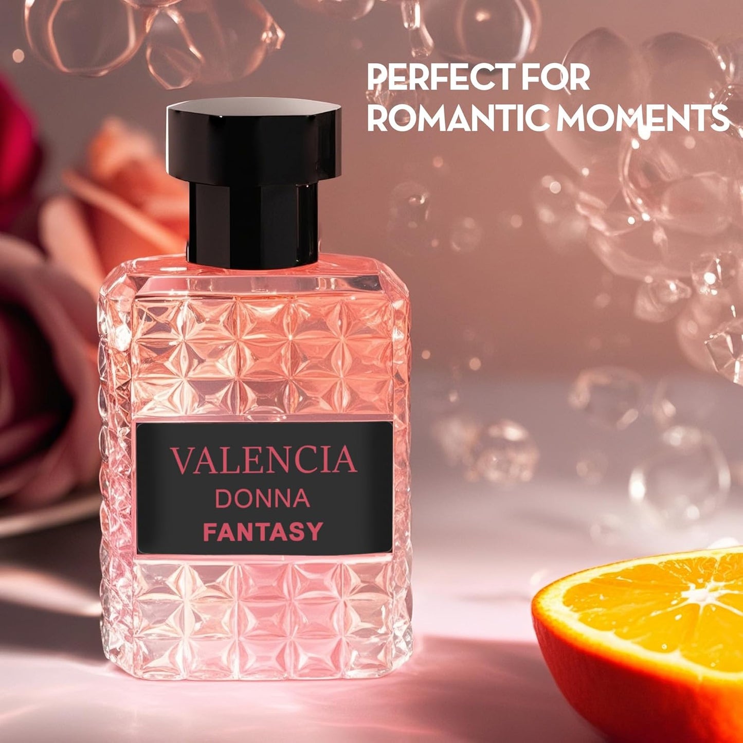 Valencia Donna Fantasy Women's Perfume, Floral Fruity Fragrance Gift for Women, Eau De Parfum Spray with Elegant 100ml Bottle