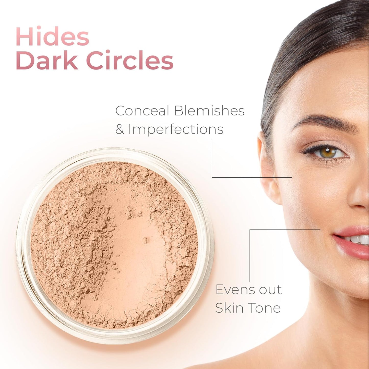 ULTIMATE KIT (WARM- Neutral Shade, Most Popular) Full Size Mineral Makeup Set Matte Foundation Kit Bare Face Sheer Powder Cover