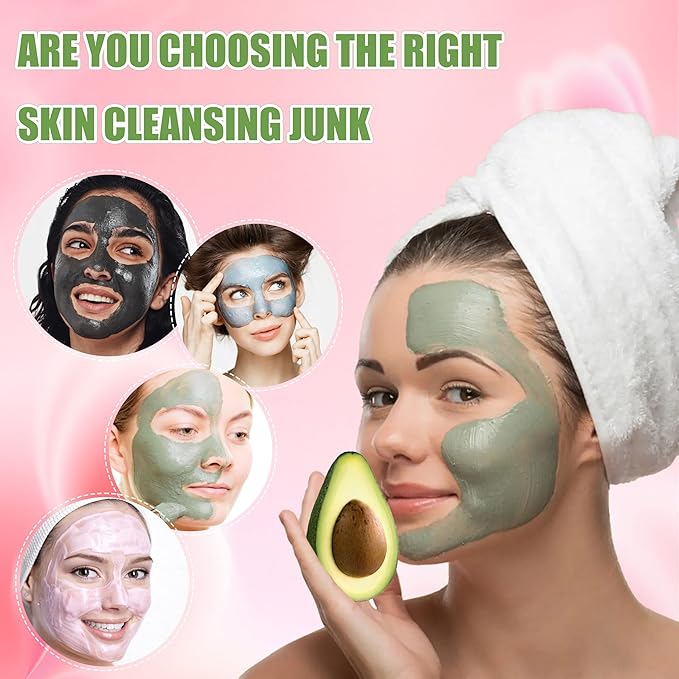 10 Pods Clay Facial Mask Set - Rose, Green Tea, Eggplant, Avocado, Dead Sea Mud, Mud Mask Deep Pore Cleansing Acne Blackhead Removal Men & Women Face Mask Skin Care,Two To Three Times A Week.