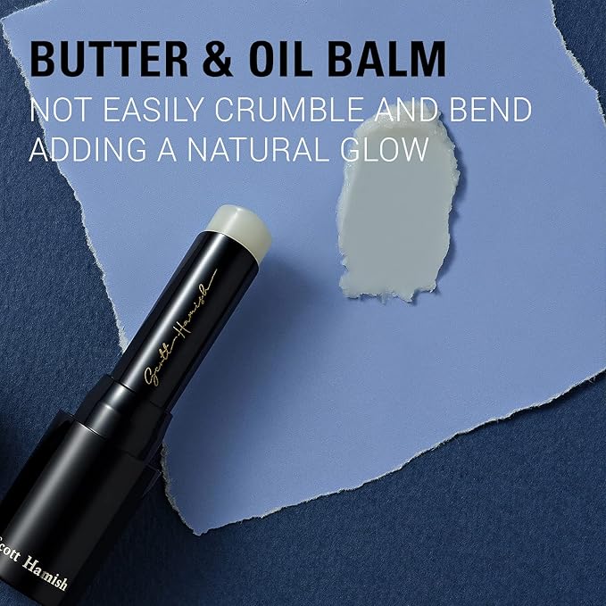 Courage Lip Balm & Case Gift Set - Pure Cowhide Leather Chapstick Holder with Hydrating Lip Balm for Dry Cracked Lips - Flavored LipBalm & Holder Gift Set for Men