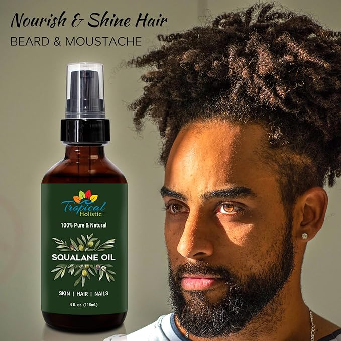 100% Squalane Oil - Pure Plant Derived Vegan All Body Moisturizing Serum (4oz / 118mL) - Ideal Squalane Oil for Face, Body, Hair & Nails