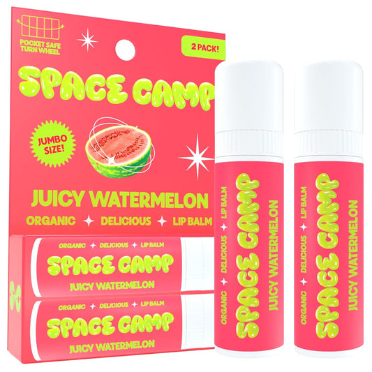 Wellness Jumbo Lip Balm - Juicy Watermelon Organic Flavored Balm (2 Pack)