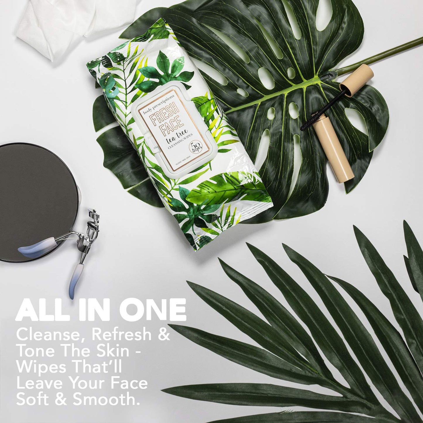 Body Prescriptions Makeup Remover Wipes Bulk Pack of 2, 100 Facial Cleaning Cloths Removes Makeup Mascara Dirt and Oil, Flip Top